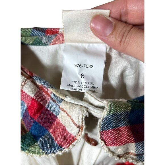 Vintage Oshkosh B’Gosh Girls Plaid Bunny Squirrel print‎ Dress Size 6 - Picture 13 of 13